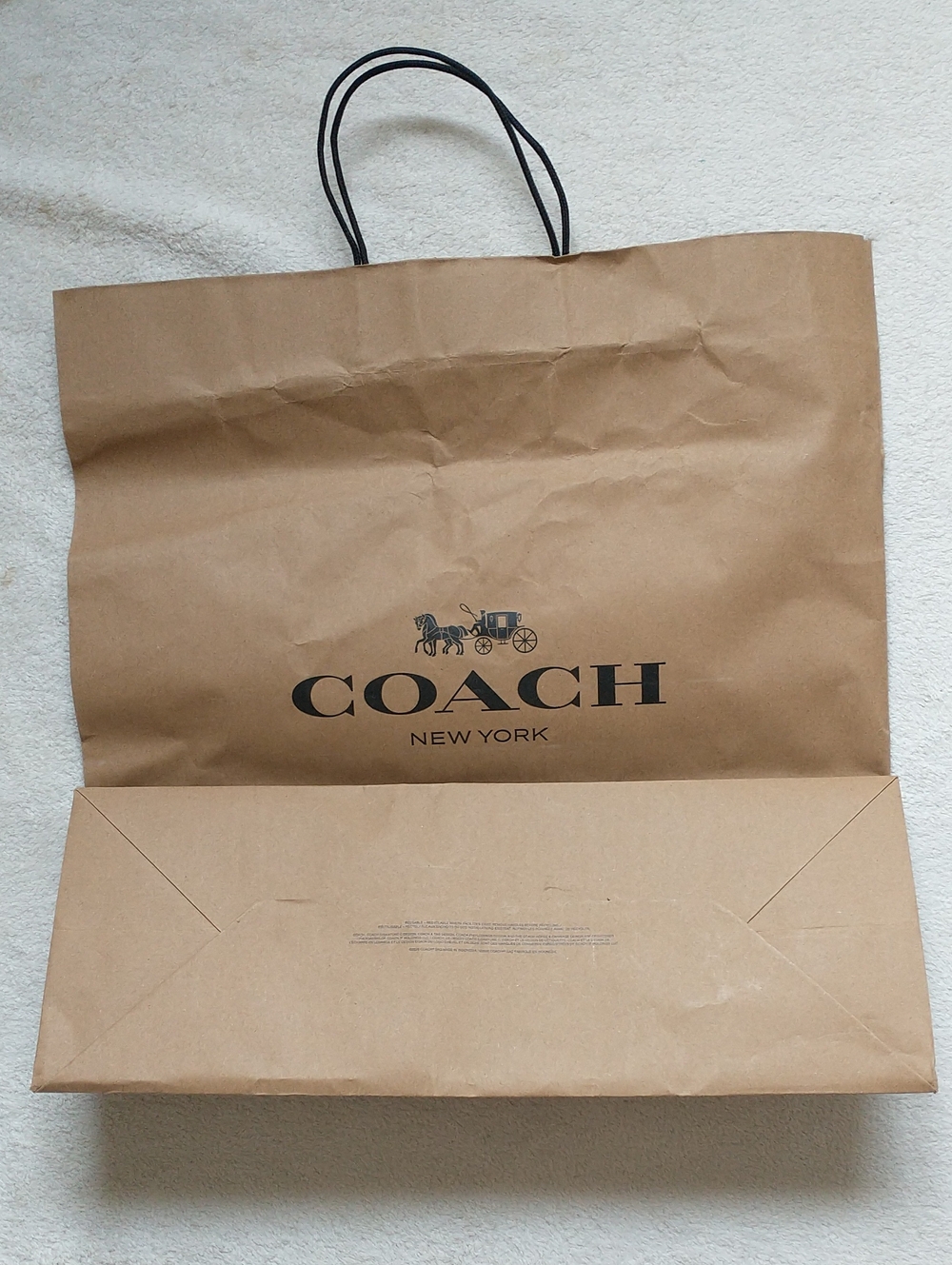 Authentic Coach Paper Bag Large ~ 18x19x7"